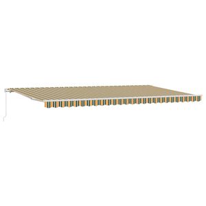 vidaXL K&auml;igukohandatav varikatus Mitmev&auml;rviline 600 &times; 350 cm