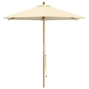 vidaXL Aedapara &Oslash; 210 x 237 cm Tugev Eukal&uuml;pti Puit Kreemvalge