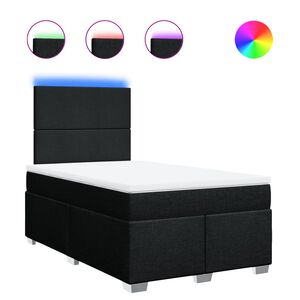 vidaXL kontinentaalvoodi madratsi, must, 120x190 cm, kangas