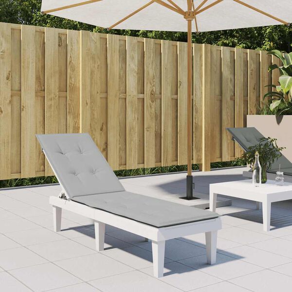 vidaXL p&auml;evitustooli istmepadi, helehall, (75+105) x 50 x 4 cm, kangas