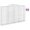 vidaXL kaarekujulised gabioonkorvid 6 tk, 300x30x180/200 cm, raud