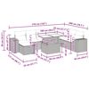 vidaXL 9-osaline aiadiivani komplekt patjadega, hall, polürotang