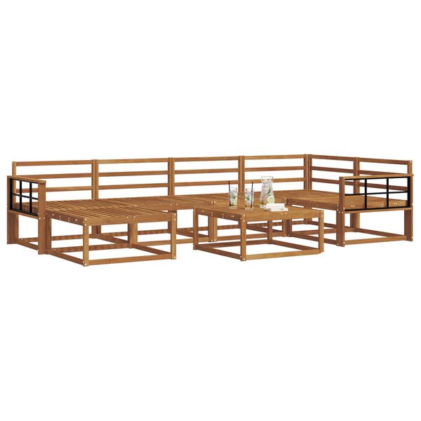 vidaXL V&auml;li diivanikomplekt 7 pcs Neutraalne Tugev akatsiapuu