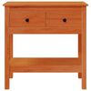 vidaXL Konsoollaud sahtliga Vahapruun 75 x 35 x 75 cm Pine Puit