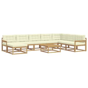 vidaXL V&auml;li diivanikomplekt 9 pcs Valge ja kreemjas