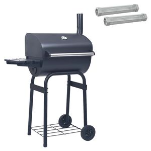 vidaXL S&uuml;si grill 75 x 48 x 120 cm Pulberv&auml;rvitud teras ja plast