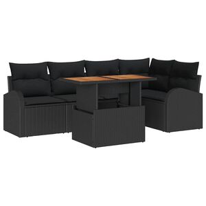 vidaXL Aia Diivanikomplekt padjaga 6 pcs Must