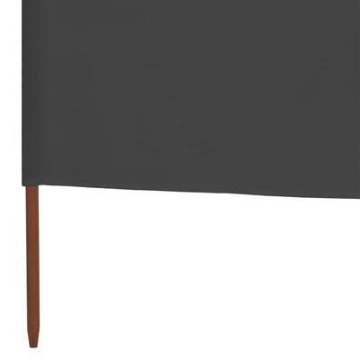 vidaXL tuulekaitse sein 6 paneelist, kangas, 800 x 120 cm antratsiit