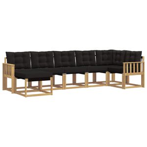 vidaXL V&auml;li diivanikomplekt padjaga 7 pcs Valge ja must