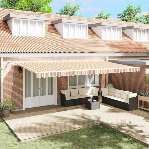 vidaXL Käigukohandatav varikatus Mitmevärviline 600 × 300 cm