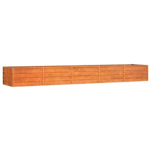 vidaXL taimekast, rooste, 400x80x45 cm, Corten-teras