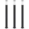 vidaXL anduriga postvalgustid 3 tk 110 cm mustad IP44