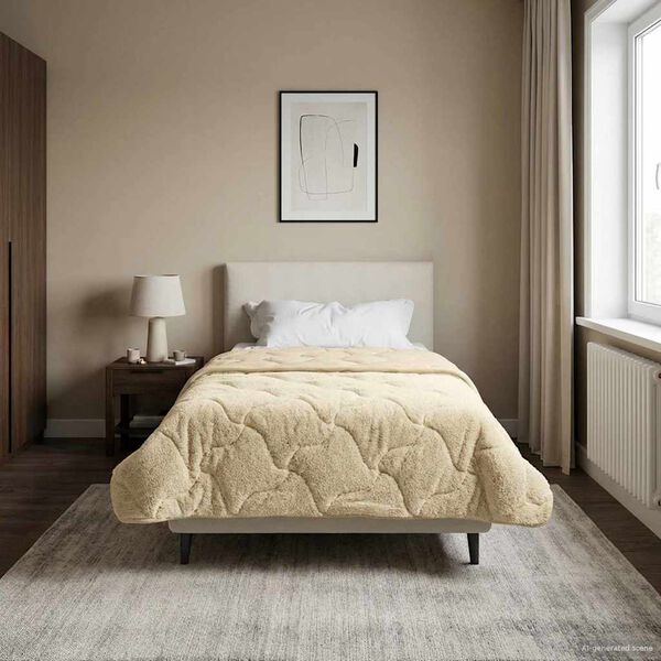 vidaXL T&auml;ispika aasta tekk Rapistatud cream 155 x 200 cm