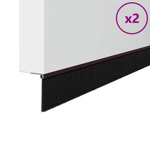 vidaXL Isekleebivad Uksed Brush Seibid 2 pcs Pruun 100 cm