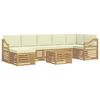 vidaXL V&auml;li diivanikomplekt 8 pcs Valge ja kreemjas 59 x 59 x 37 cm