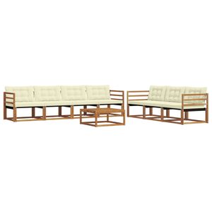 vidaXL V&auml;li diivanikomplekt padjaga 8 pcs Looduslik ja kreem