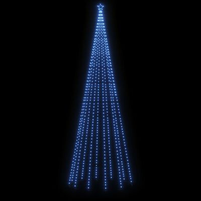 vidaXL jõulupuu vaiaga, sinised 732 LEDi, 500 cm