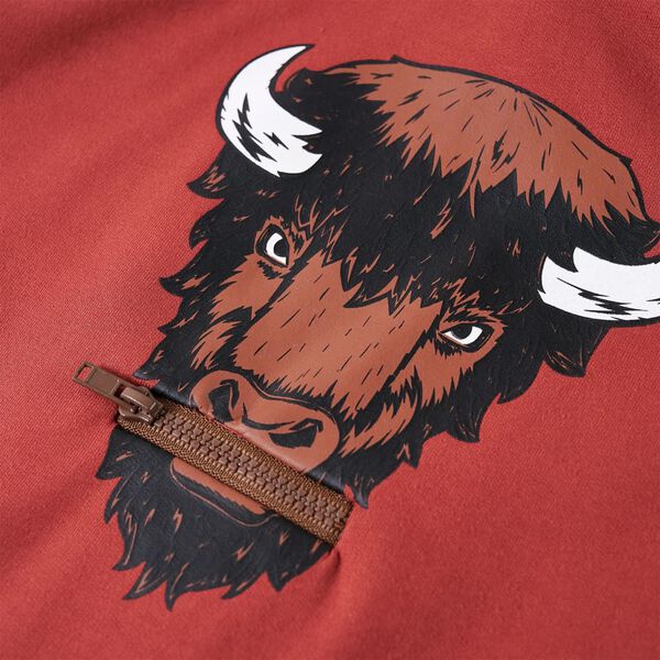 Laste kapuutsiga dressipluus, tumepunane, 92