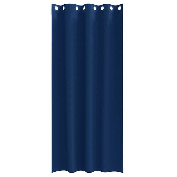 vidaXL Kardinad r&otilde;ngastega 2 pcs Tumesinine 225 x 140 cm Pol&uuml;ester