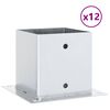 vidaXL postialused ruudukujulised 12 tk, 141x141 mm, tsingitud teras