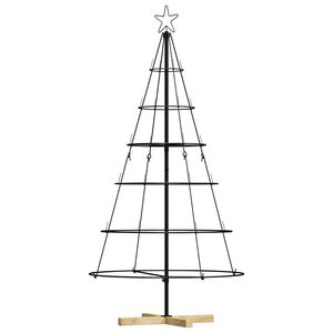 vidaXL J&otilde;ulupuu Koonus koos alusega Must 154 cm Teras