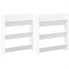 vidaXL seina kingakapp 2 tk, valge, 80 x 18 x 90 cm, puitlaastplaat