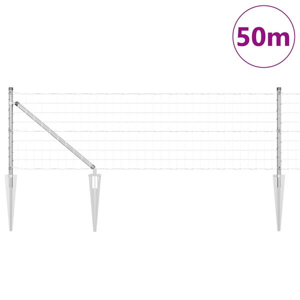 vidaXL Aed koos postiga H&otilde;bedane 0,6 x 50 m Teras