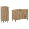 vidaXL 2-osaline Vannitoa Kapi Komplekt ARNHEM Artisan tamm Tehispuit