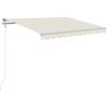 vidaXL automaatne varikatus LEDi ja tuuleanduriga 350x250 cm kreemjas
