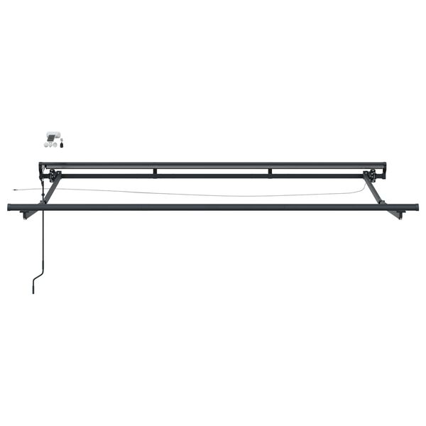 vidaXL Elektriline varikatus LEDidega Antratsiit 2,5 x 2 m Alumiinium