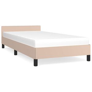vidaXL voodiraam peatsiga ilma madratsita Cappuccino 90x200 cm