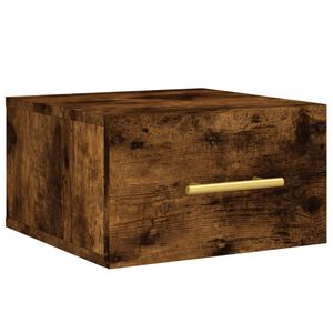 vidaXL seinale kinnitatav &ouml;&ouml;kapp, suitsutatud tamm, 35x35x20 cm