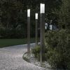 vidaXL anduriga pollarvalgustid 3 tk 110 cm roostevaba teras IP44