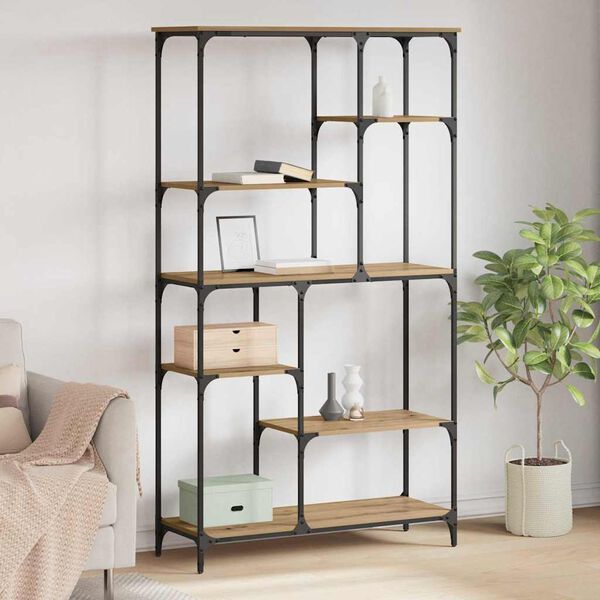 vidaXL Raamatukapp K&auml;sit&ouml;&ouml;puu 99 x 35,5 x 176 cm Tehispuit