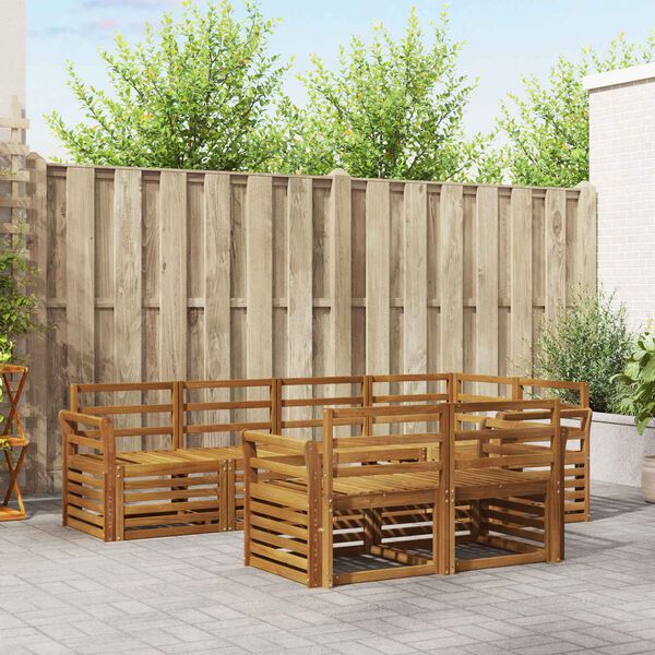 vidaXL Diivanikomplektid 7 pcs Neutraalne Tugev akatsiapuu