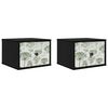 vidaXL Seinale kinnitatav &ouml;&ouml;kapp GOTHA 2 tk Must tamm 36 x 33 x 25 cm