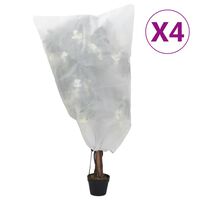 vidaXL pingutusnööriga taime fliiskatted 4 tk, 70 g/m², 0,8x0,8 m
