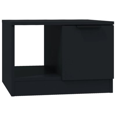 vidaXL kohvilaud, must, 50x50x36 cm, tehispuit