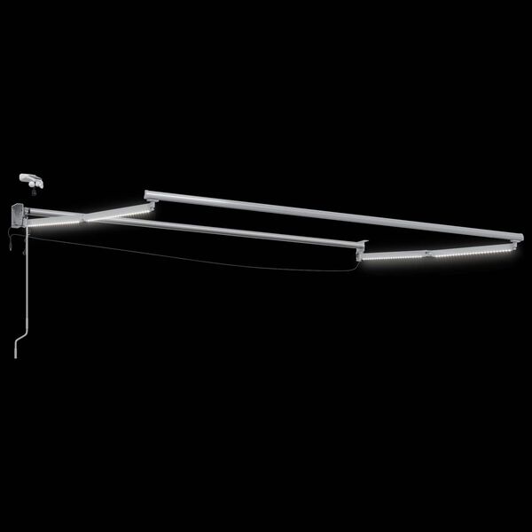 vidaXL Elektriline tagasi t&otilde;mmatav varikatus Valge 3 x 2,5 m