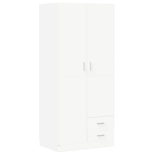 vidaXL garderoob valge 80 x 52 x 180 cm tehispuit