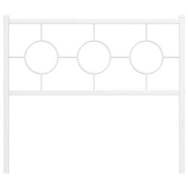 vidaXL metallist vahetatav voodipeats, valge, 100 cm