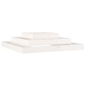 vidaXL taimekast, valge, 110 x 110 x 27 cm, m&auml;nnipuit