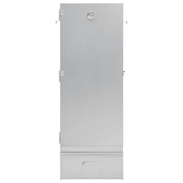 vidaXL BBQ suitsuahi puulaastudega, 44,5x29x110 cm, tsingitud teras