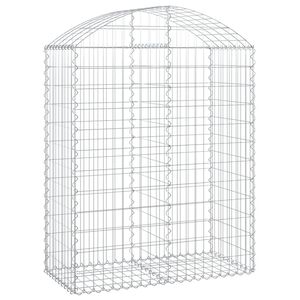 vidaXL kaarekujuline gabioonkorv, 100x50x120/140 cm, tsingitud raud