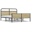 vidaXL metallist voodiraam ilma madratsita Sonoma tamm 160x200 cm