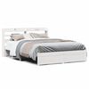 vidaXL voodiraam peatsiga ilma madratsita Valge 120x200 cm