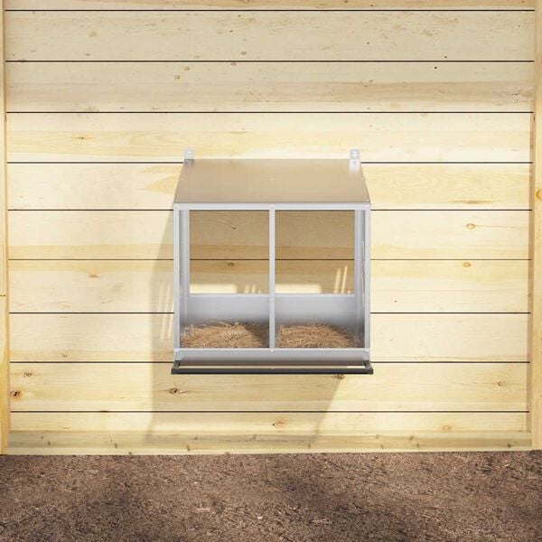 vidaXL kanapesakast 2 kambriga galvaniseeritud h&otilde;bemetallist