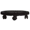 vidaXL ratastel taimealus, l&auml;bim&otilde;&otilde;t 30 cm, must, 170 kg
