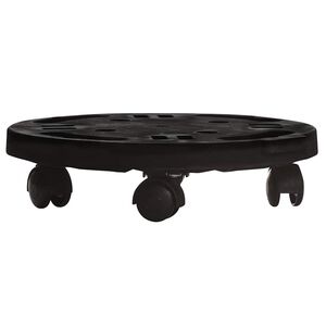 vidaXL ratastel taimealus, l&auml;bim&otilde;&otilde;t 30 cm, must, 170 kg
