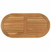 vidaXL Lauda peal 80 x 40 x 2,5 cm Ovaalne Tugev teakpuit Naturaalne